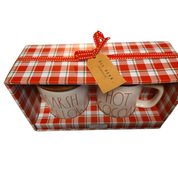 Rae Dunn MARSHMALLOW Cellar HOT COCOA Christmas Winter Mug Gift Set - Picture 4 of 4
